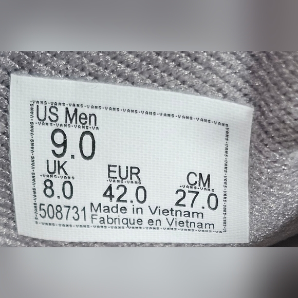 NWT Vans Asher slip ons "Cord Mid Grey" - Picture 8 of 9